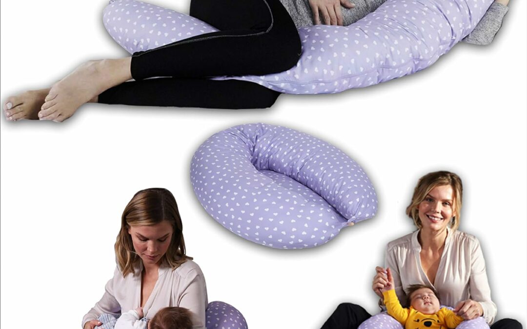 Comfyt Pregnancy Pillows, Full Body Maternity Pillow, Adjustable Loft for Pregnant Women, Multifunctional 7 in 1 Breastfeeding Nursing Pillow, C Shape Pillow Gifts for Mom Clearance
